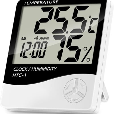 Termohigrometro Digital + Reloj | HTC-1