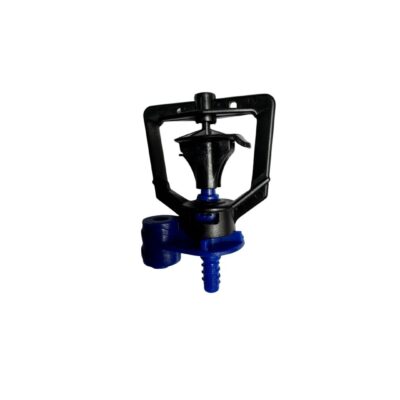 Cabeza de aspersor con entrada a tubín 4/7 + Estaca – 40 a 55 LPH – Color azul